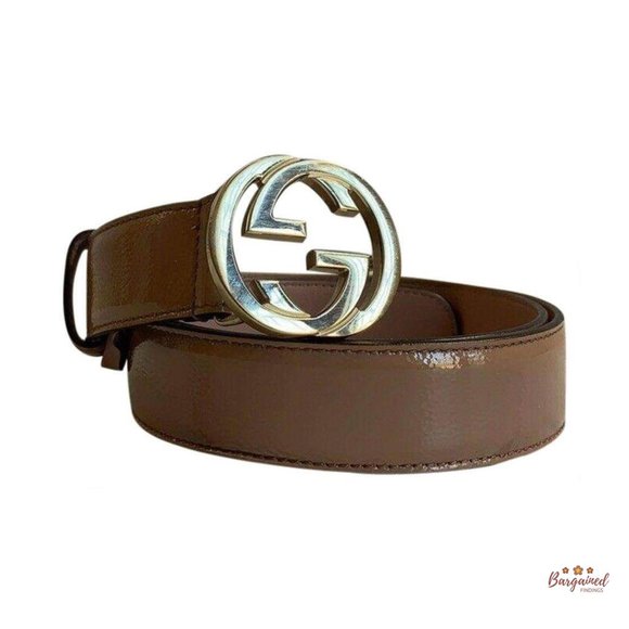 Authentic GUCCI Calfskin Interlocking G Belt 85/34 - Picture 1 of 13